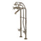 Kingston Brass Kingston Freestanding Tub Faucet with Supply Line and Stop Valve, Brushed Nickel (CCK285K8)