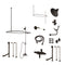 Kingston Brass Vintage Tub Wall Mount Down Spout Clawfoot Tub Faucet Package with Shower Enclosure and Hand Shower, Oil Rubbed Bronze (CCK3145AL)