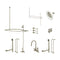 Kingston Brass Vintage Tub Wall Mount Gooseneck Clawfoot Tub Faucet Package with Shower Enclosure, Brushed Nickel (CCK4148PL)