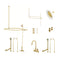 Kingston Brass Vintage Tub Wall Mount Gooseneck Clawfoot Tub Faucet Package with Shower Enclosure, Polished Brass (CCK4182PL)