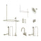Kingston Brass Vintage Tub Wall Mount Gooseneck Clawfoot Tub Faucet Package with Shower Enclosure, Brushed Nickel (CCK4188PL)