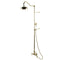 Kingston Brass Vintage Tub Wall Mount Rain Drop Shower System with Hand Shower, Polished Brass (CCK6172)