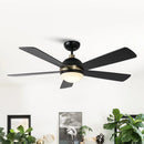 Parrot Uncle 52-Inch Industrial 5 Blades Ceiling Fan with LED Lighting