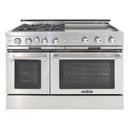 Capital 48-Inch Grand Chef Gas Range in Stainless Steel with 4 Open Burners & 24-Inch Griddle (CGSR484GG)