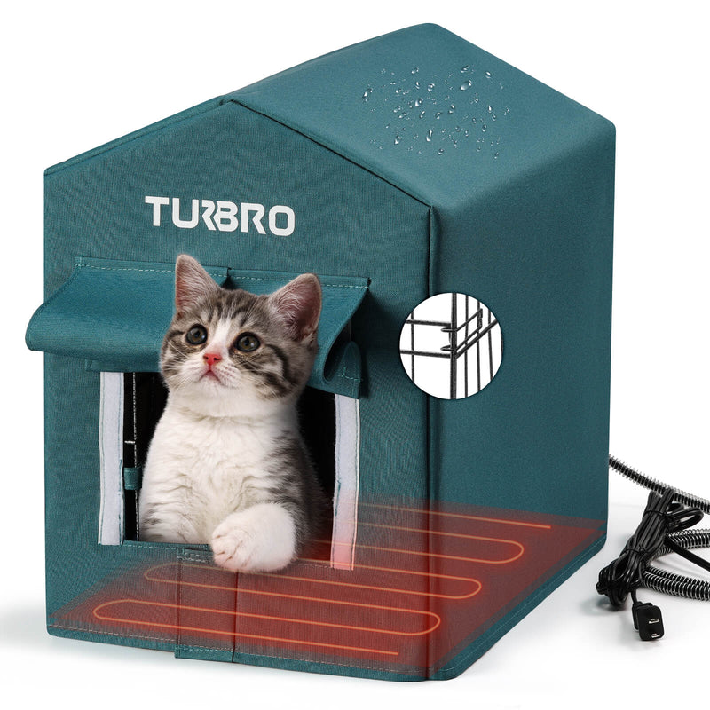 TURBRO Neighborhood CH17A Heated Cat House (707-NBH-CH17A-BL)