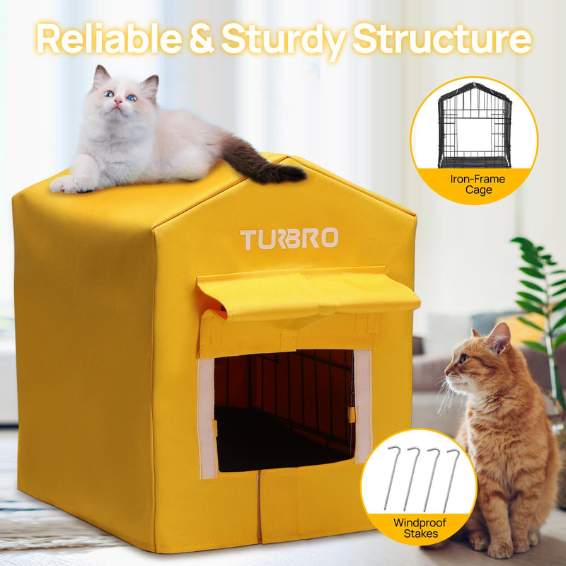 TURBRO Neighborhood CH17A Heated Cat House (707-NBH-CH17A-BL)
