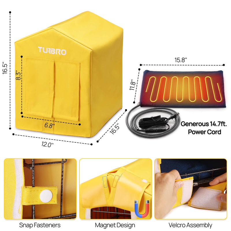 TURBRO Neighborhood CH17A Heated Cat House (707-NBH-CH17A-BL)