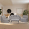 Deko Living 4 Piece Seating Gray Compressed Foam Sectional Sofa and Ottoman Set (CIF50017)