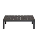 Deko Living 4 Piece Seating Gray Compressed Foam Sectional Sofa and Ottoman Set (CIF50017)
