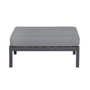 Deko Living 4 Piece Seating Gray Compressed Foam Sectional Sofa and Ottoman Set (CIF50017)