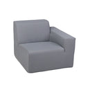 Deko Living 4 Piece Seating Gray Compressed Foam Sectional Sofa and Ottoman Set (CIF50017)