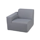 Deko Living 4 Piece Seating Gray Compressed Foam Sectional Sofa and Ottoman Set (CIF50017)