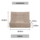 Deko Living Brown Compressed Foam Sofa (CIF50119SOF)