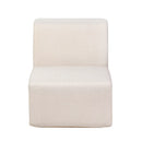 Deko Living 4 Piece Seating Beige Compressed Foam Sectional Sofa and Ottoman Set (CIF50217)