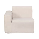 Deko Living 4 Piece Seating Beige Compressed Foam Sectional Sofa and Ottoman Set (CIF50217)