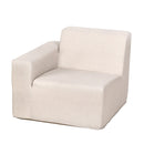 Deko Living 4 Piece Seating Beige Compressed Foam Sectional Sofa and Ottoman Set (CIF50217)