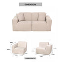 Deko Living 2 Piece Seating Beige Compressed Foam Sectional Sofa (CIF50217SET)