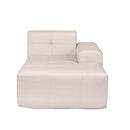 Deko Living 3 Piece Beige Compressed Foam Sectional Sofa Lounger and Table Set (CIF50218)
