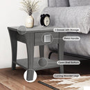 Parrot Uncle Furniture of America Amity End Table, Gray (CM4085E-PU)