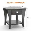 Parrot Uncle Furniture of America Amity End Table, Gray (CM4085E-PU)