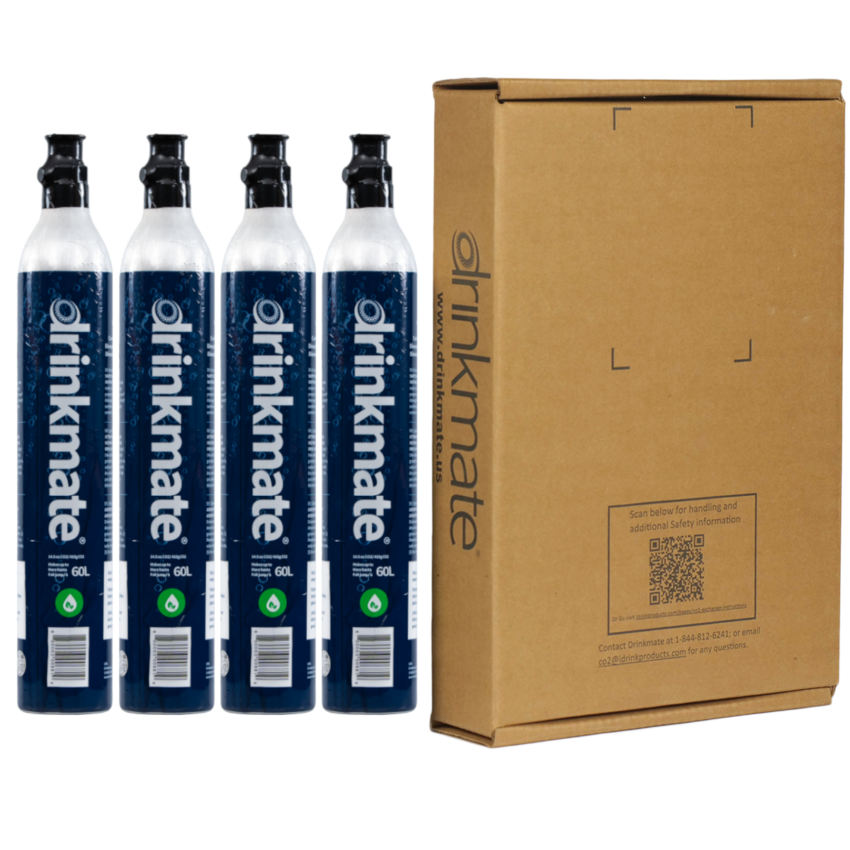CO2 refill carbonator cylinder 4-pack with brown shipping box