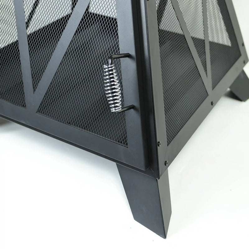 Deko Living Outdoor Steel Pyramid Wood Burning Fire Pit (COB10516)