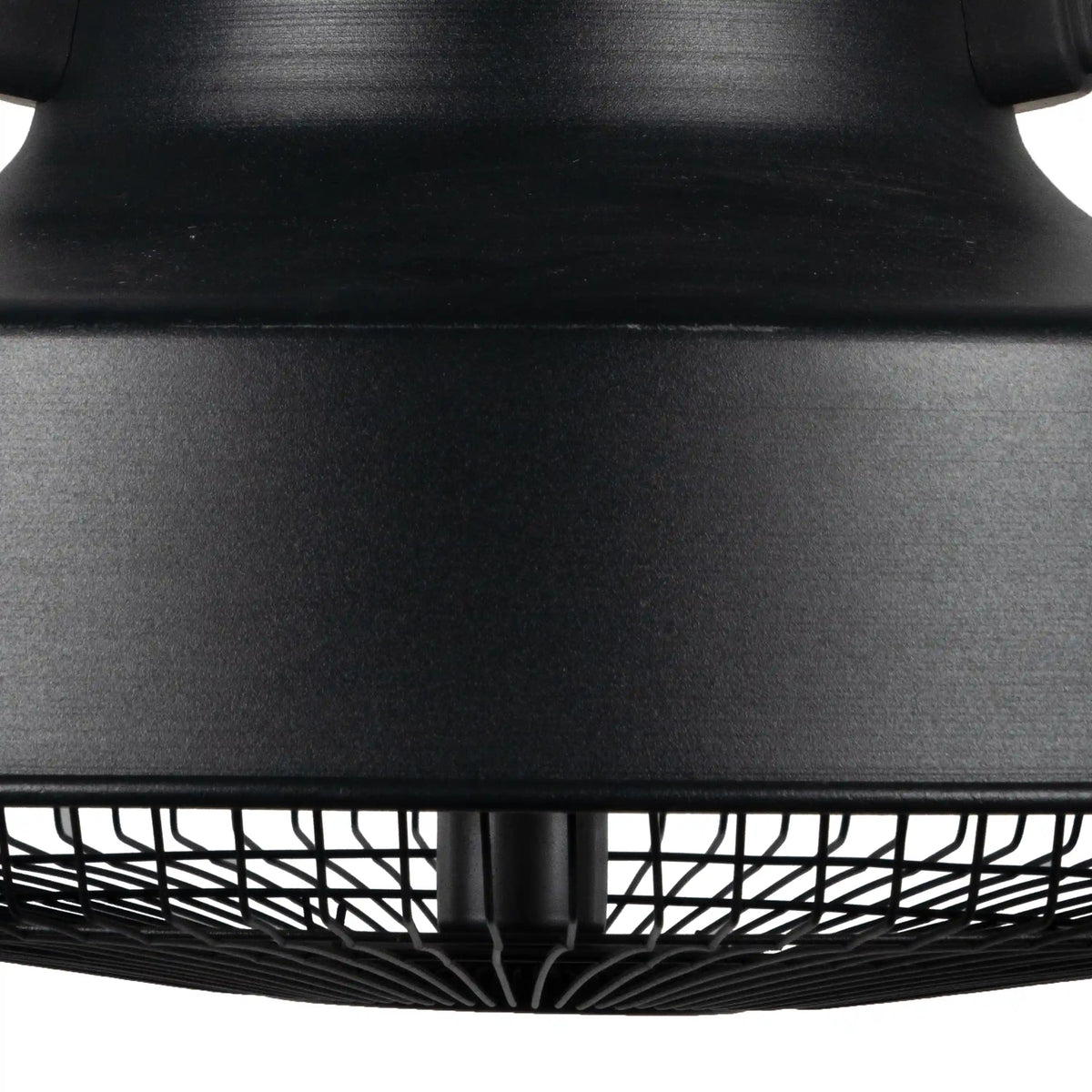 Radiant patio heater body with protective metal grille underside
