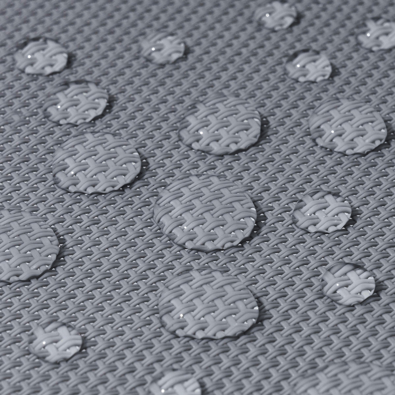 Outdoor chair mesh fabric texture in light gray with stitched details