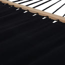 Deko Living Outdoor Cedar Wood Hammock with Black Textilene Fabric (COP20208BLK)
