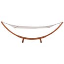 Deko Living Outdoor Cedar Wood Hammock with White Textilene Fabric (COP20208WHT)