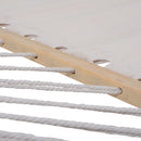 Deko Living Outdoor Cedar Wood Hammock with White Textilene Fabric (COP20208WHT)