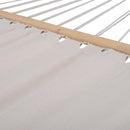Deko Living Outdoor Cedar Wood Hammock with White Textilene Fabric (COP20208WHT)