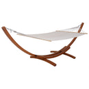 Deko Living Outdoor Cedar Wood Hammock with White Textilene Fabric (COP20208WHT)