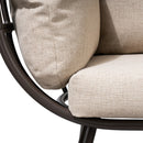 Deko Living Outdoor Rocking Patio Egg Chair with Biege Upholstery (COP20210BWN)