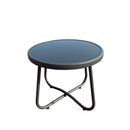 Deko Living Outdoor Modular Bistro Set with Gray Cushion Chairs and Round Coffee Table (COP20311)