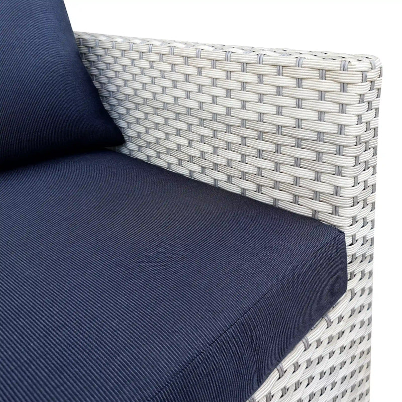 Deko Living Outdoor Wicker Patio Sofa & Ottoman Set with Adjustable Table Height (COP30010)