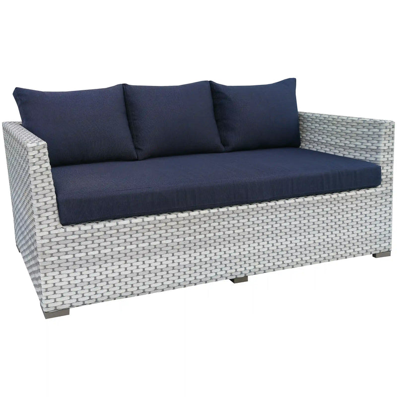 Deko Living Outdoor Wicker Patio Sofa & Ottoman Set with Adjustable Table Height (COP30010)