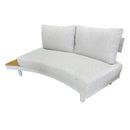 Deko Living 6 Piece Seating Outdoor Cream Aluminum and Teak Contour Sofa Set (COP30013)