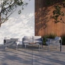 Deko Living 4 Piece Seating Outdoor Gray Sofa and Table Set (COP30014)