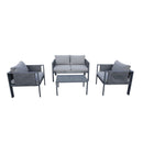 Deko Living 4 Piece Seating Outdoor Gray Sofa and Table Set (COP30014)