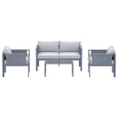 Deko Living 4 Piece Seating Outdoor Gray Sofa and Table Set (COP30014)