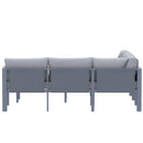 Deko Living 5 Piece Seating Outdoor Gray Sofa and Table Set (COP30016)