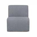 Deko Living Gray Outdoor Compressed Foam Armless Sectional Sofa Chair (COP30017ACH)