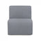 Deko Living Gray Outdoor Compressed Foam Armless Sectional Sofa Chair (COP30017ACH)