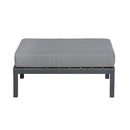Deko Living 4 Piece Seating Gray Outdoor Compressed Foam Sectional Sofas and Ottoman Set (COP30017)