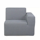 Deko Living 4 Piece Seating Gray Outdoor Compressed Foam Sectional Sofas and Ottoman Set (COP30017)