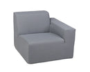 Deko Living 4 Piece Seating Gray Outdoor Compressed Foam Sectional Sofas and Ottoman Set (COP30017)
