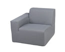 Deko Living 4 Piece Seating Gray Outdoor Compressed Foam Sectional Sofas and Ottoman Set (COP30017)