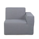 Deko Living 2 Piece Seating Gray Outdoor Compressed Foam Sectional Sofas (COP30017SET)