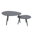 Deko Living 4 Piece Gray Outdoor Compressed Foam Sectional Sofa Lounger and Table Set (COP30018)